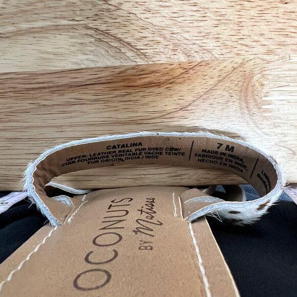 Coconuts by Matisse Womens Slip On Dotted Sandals Cream/Brown Size 7M - Picture 9 of 9